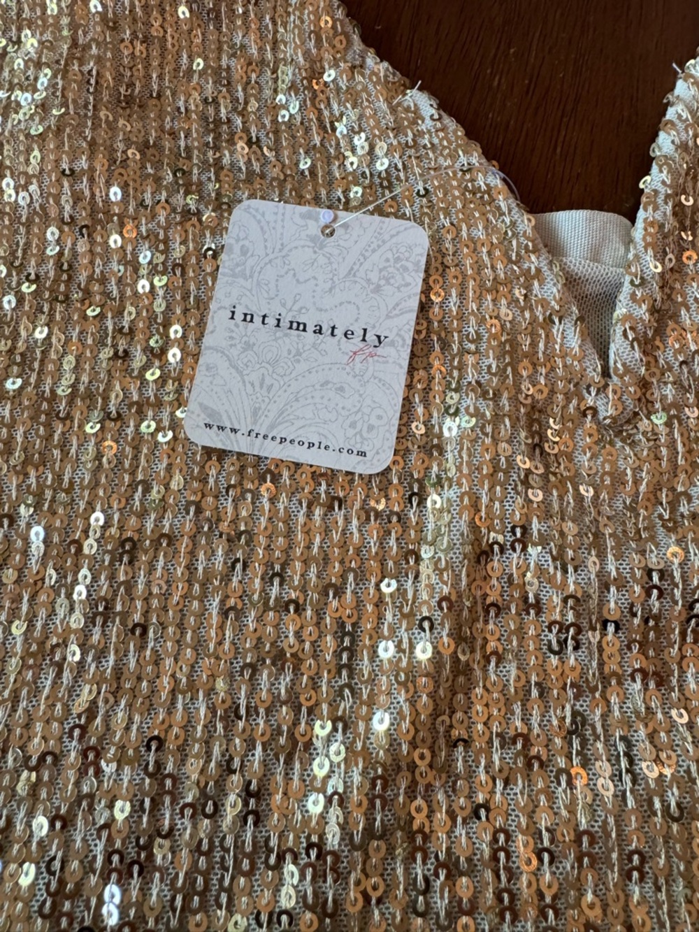 Free People Gold Sequin Bodysuit Thong - Picture 8 of 8
